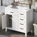 Modern Bathroom Vanity With Sink, Freestanding Design With Drawers And Doors Hearth and Haven