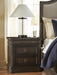 Wickenger - Two Drawer Night Stand - Dark Brown Signature Design by Ashley®
