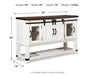 Valebeck - Dining Room Server - White / Brown Signature Design by Ashley®