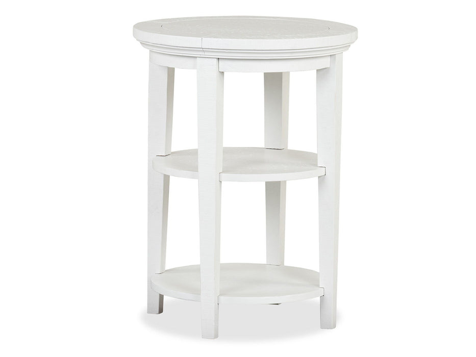 Heron Cove - Round Accent End Table - Chalk White Magnussen Furniture