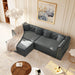 3-In-1 Convertible Sleeper Sofa With Movable Ottoman For Living Room Home Essentials