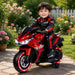 Kids 12V Motorcycle With Training Wheels, Manual Throttle, And Lighting Wheels For Boys And Girls Ages 3-6 - Red Daily Nest