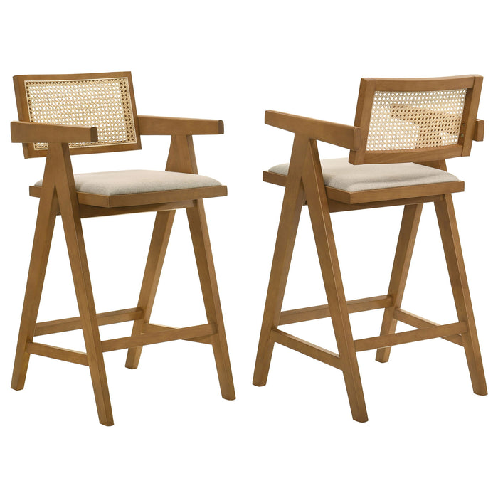 Remy - Bar Chair (Set of 2) With Upholstery - Walnut Furniture Max