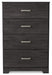 Belachime - Four Drawer Chest - Charcoal Signature Design by Ashley®
