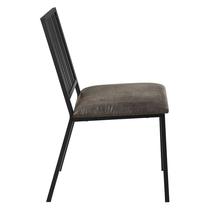 Zudora - Side Chair Set of 2) - Synthetic Leather & Black