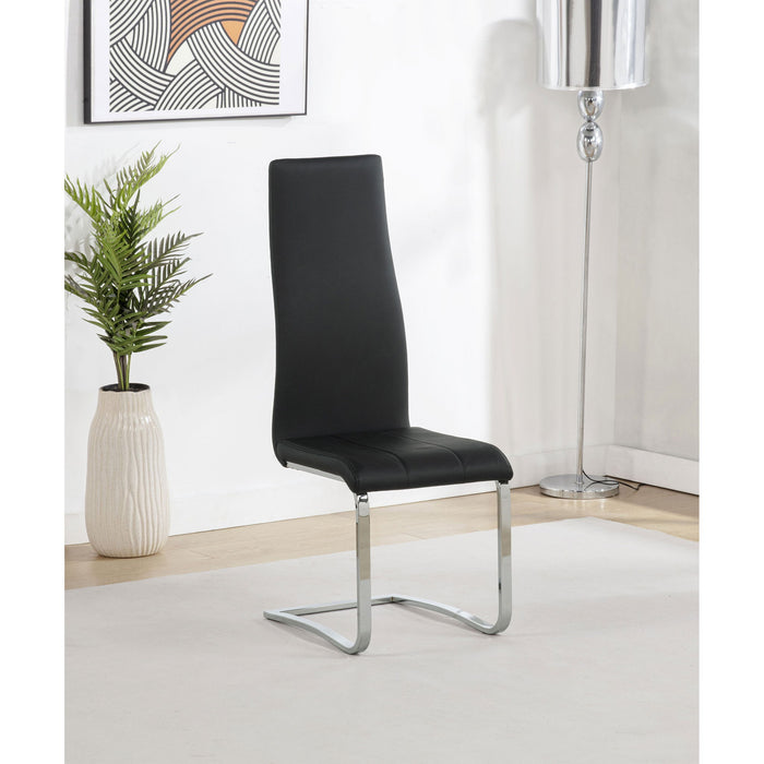 High Back Side Chairs Dining Chairs With Padded Upholstery (Set of 4) Furniture Max