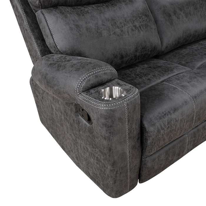 Hirah - Motion Sofa - Dark Gray Polish Microfiber ACME