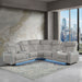 Electra - Power Recliner Sectional Sofa With Power Headrests, Console Loveseats, Wedge, LED Light Strip, Speakers Matrix Furniture Group