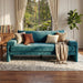 Upholstered 3 Seater Sofa With Wide Armrests Noble House