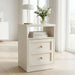 Nightstand With Door & Shelf, 2 Drawer Side Table Home Essentials