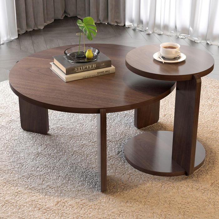 Round Coffee & End Table Set Home Essentials