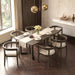 Rectangular Dining Table Set For 6 With Upholstered Barrel Back Chairs Hearth and Haven