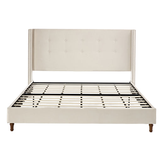 Peyton - Upholstered Bed With 54" High Headboard, Traditional Hand Buttoned Tufting House & Home Furniture