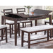 Counter Height Dining Table With Lift Top Storage And Front Drawer - Walnut Home Essentials
