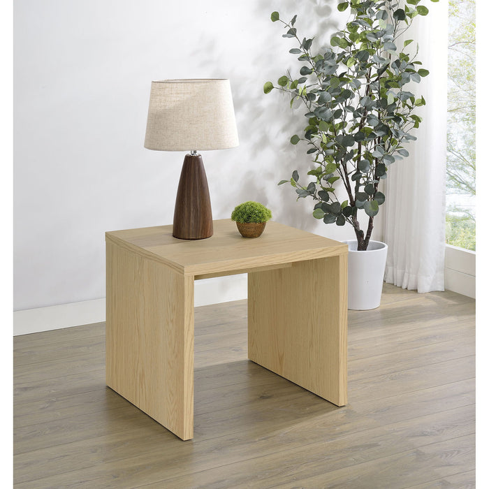 Parker - Accent Side End Table - Light Oak Furniture Max