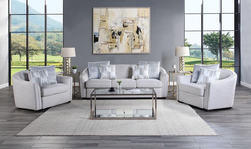 Mahler II - Chair With 2 Pillows - Beige Linen ACME
