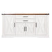 Barn Door Storage Cabinet With 2 Drawers & Door Rack, Adjustable Shelves Home Essentials