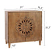 2 Door Accent Storage Cabinet With Floral Design, Sideboard For Living Room - Dark Brown Home Essentials