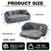 Curved Convertible Sofa, 2 In 1 Fold Out Bed With Pull Out Base And Deep Seat Home Essentials