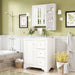 Bathroom Vanity With Sink, Modern Elegant Bathroom Storage Cabinet With 3 Drawers And Adjustable Shelves, Freestanding Vanity Set With Mirror Cabinet, Single Sink Bathroom Vanity Hearth and Haven