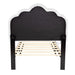 Bed With Floral Design Headboard And Built In LED Lighting Home Essentials