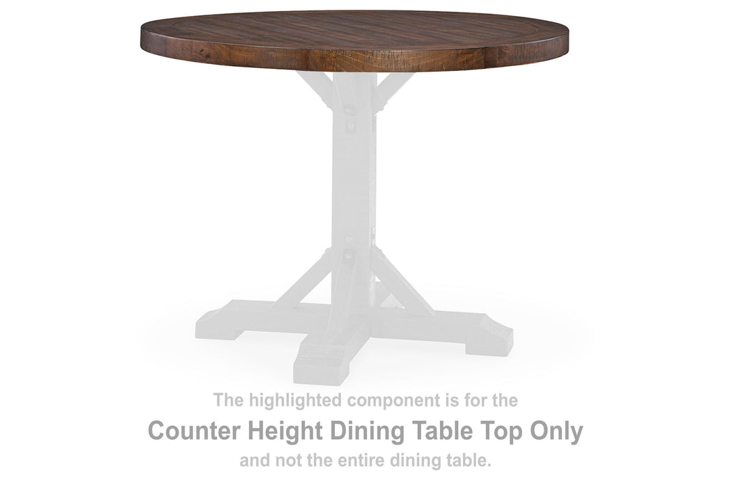 Valebeck - Round Drm Counter Table Top - Black / Brown Signature Design by Ashley®