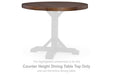 Valebeck - Round Drm Counter Table Top - Black / Brown Signature Design by Ashley®