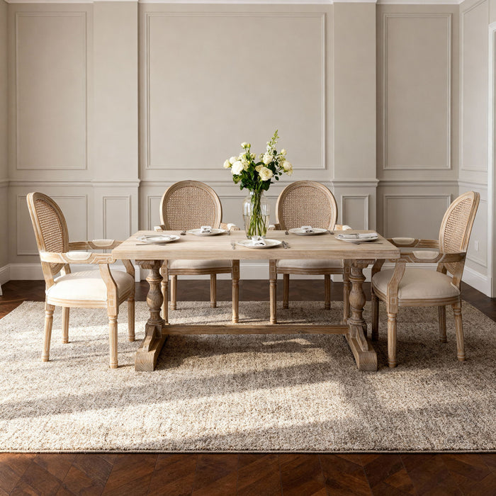 Upholstered Dining Armchair (Set of 2) - Beige Home Essentials