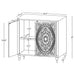 Angus - 2 Door Mandala Accent Cabinet - White Furniture Max