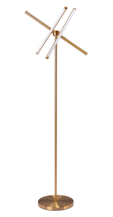 Garza - Floor Lamp - Brass Zuo Modern