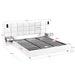 Upholstered Hydraulic Platform Bed With Storage Shelves, Reading Lamps, USB Port Home Essentials