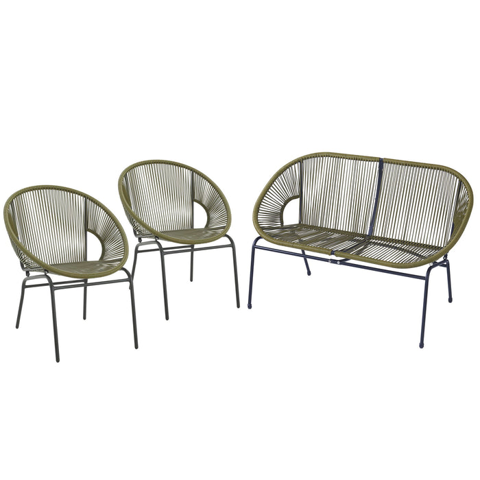 Nusa - Outdoor Patio 3 Piece Chat Set