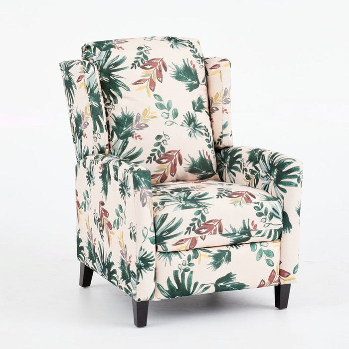 Wingback Recliner Chair With Padded Arms - Green Home Essentials