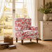 Accent Chair With Floral Upholstery And Nailhead Trim Home Essentials