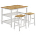 Cowichan - Kitchen Island Counter Table With Pot Rack - White Furniture Max