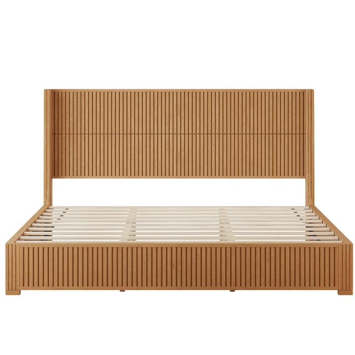 Platform Bed Frame With Headboard, Floor Standing Design Home Essentials
