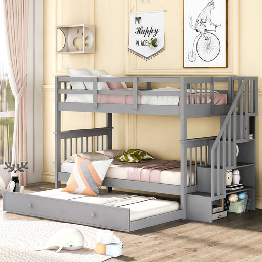Stairway Bunk Bed & Storage And Guard Rail For Bedroom DreamHaus