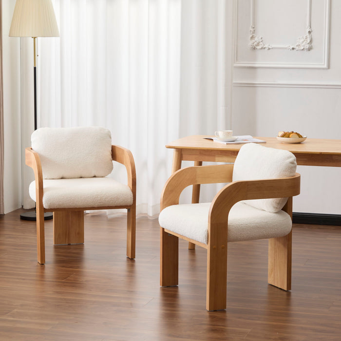 2 Pack Dining Chairs With Pillow Back Noble House