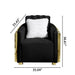 Accent Chair With Button Tufted Diamond Grid & 1 Pillow For Living Room Home Essentials