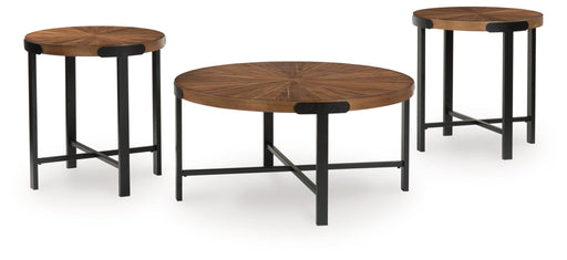Crosstrail - Occasional Table Set (Set of 3) - Brown Signature Design by Ashley®