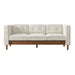 3 Seater Sofa With Square Arms, Tufted Pillow Back For Living Room Noble House