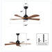 5 Blades Ceiling Fan With Lights Remote Control - Matte Black Daily Nest