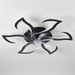 Flower Ceiling Fan With LED Dimmable Light, Flush Mount Ceiling Fan With Remote Control, Low Profile Design, 6 Speeds, Timing Function Daily Nest