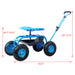 Rolling Garden Scooter Cart Seat With Wheels, 360 Swivel Seat, Tool Tray Daily Nest