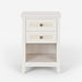 Nightstand With 2 Drawers & Shelf - White Home Essentials
