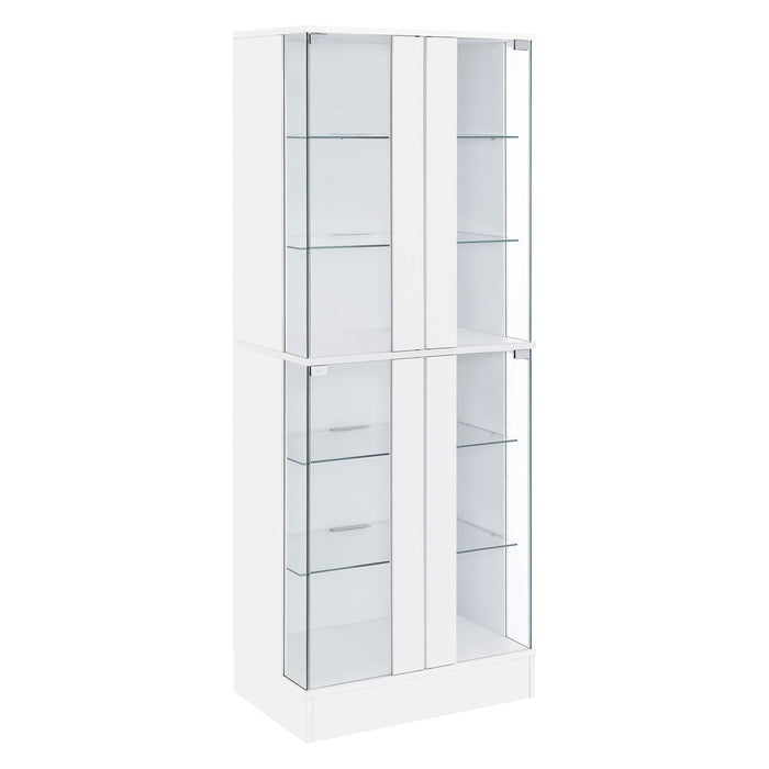 Gilbert - 4 Door LED Curio Display Cabinet Furniture Max