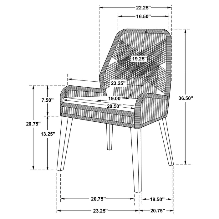 Modern Coastal Dining Chair (Set of 2) Furniture Max