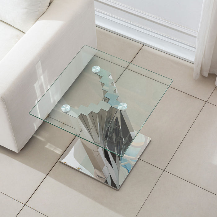 Table With Twisted Fan Shaped Legs Home Essentials