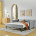 Upholstered Daybed With Trundle With Vertical Stripes Home Essentials