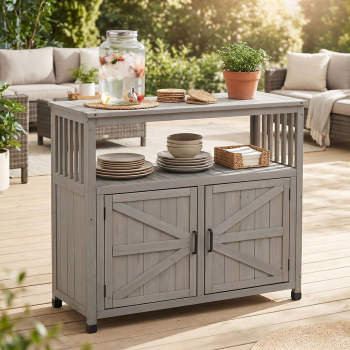 Patio Bar Table Set With Storage Home Essentials